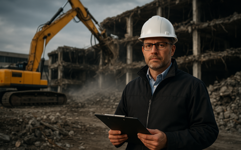 VOLK Industrial Case Study: Commercial Building Demolition - commercial demolition case study
